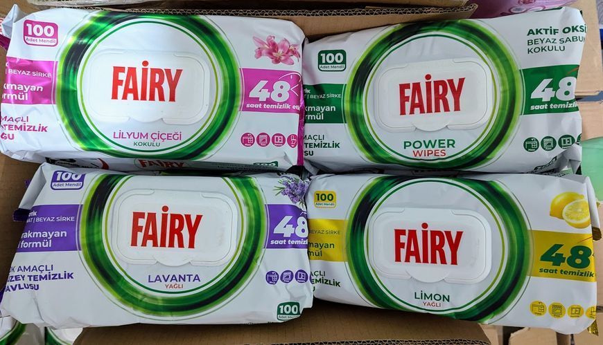 Серветки для прибирання універсальні Fairy (100) Лілія 03058 фото